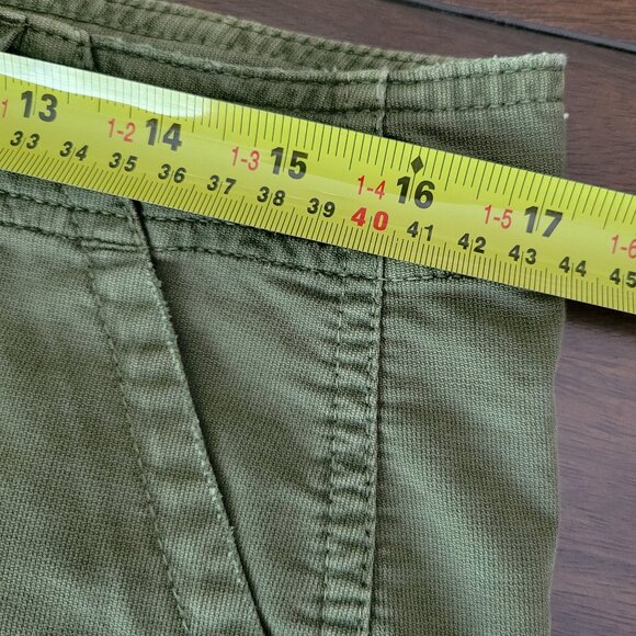 Aerie Skirt Button Fly With Pockets Green Women's Skirt - Picture 7 of 11